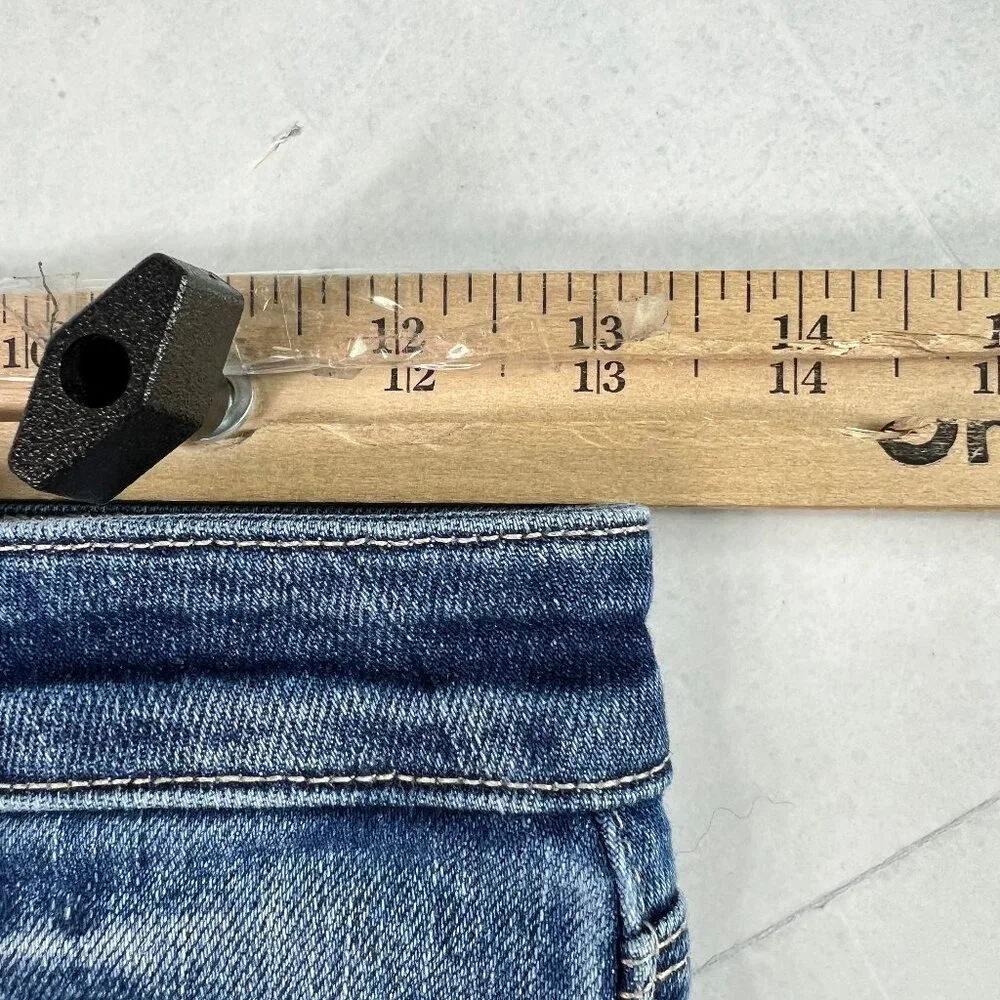 L'agence Jean Women 26x31* Ruth Straight Blue Faded Raw Hem Stretch Denim Tag 25 - Picture 16 of 16